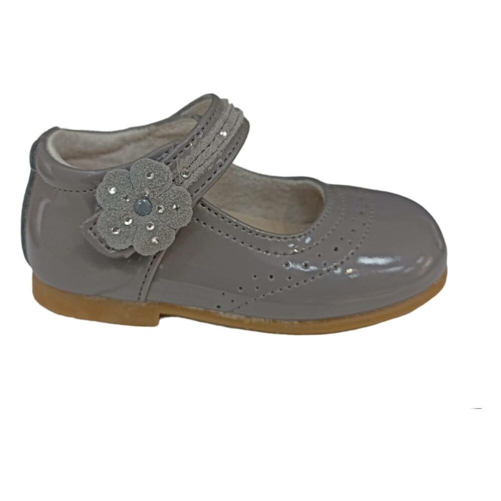 MERCEDITAS CHAROL FLOR BRILLITOS GRIS