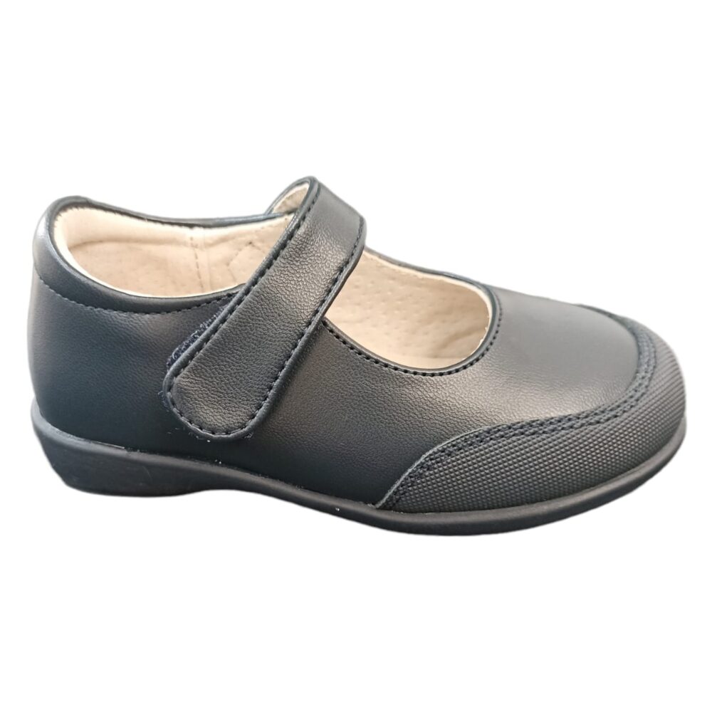 COLEGIAL NIÑA VELCRO MARINO PUNTERA REFORZADA