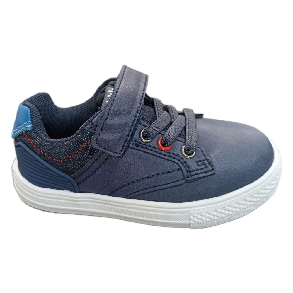 CALZADO NIÑO VELCRO DETALLE VAQUERO MARINO