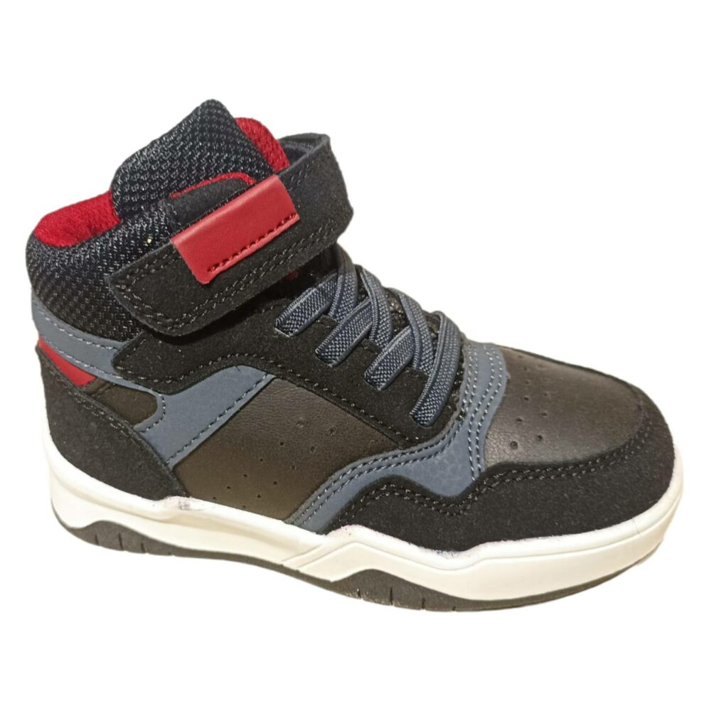 BOTITA NIÑO CORDON ELÁSTICO VELCRO NEGRO