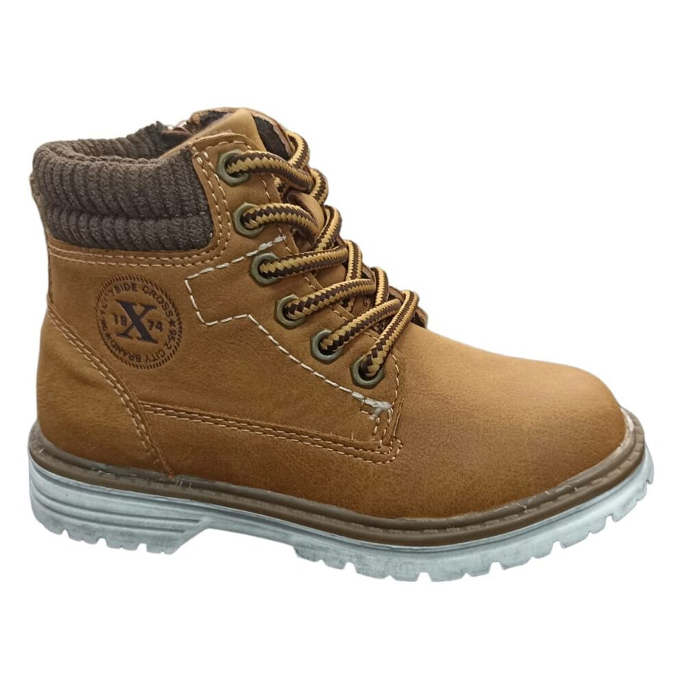 BOTA NIÑO MONTAÑA CAMEL CORDONES