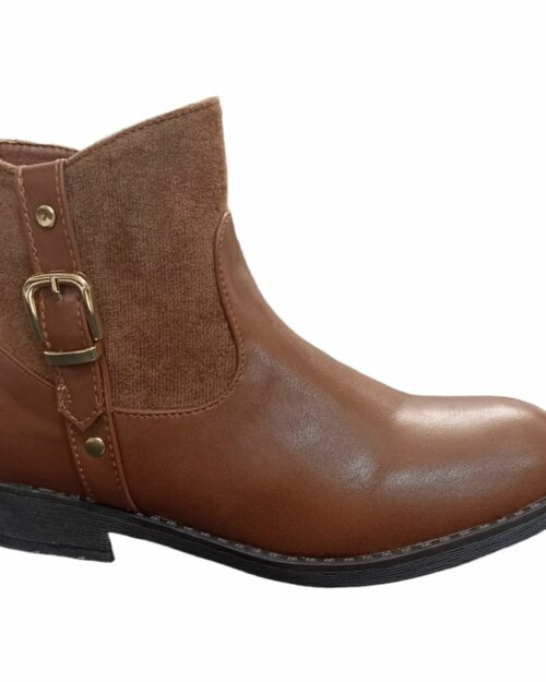 BOTIN NIÑA HEBILLA LATERAL CAMEL