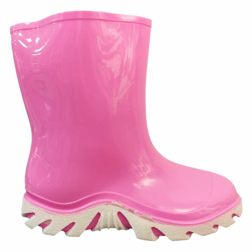 BOTA AGUA INFANTIL ROSA CHICLE SUELA BLANCA