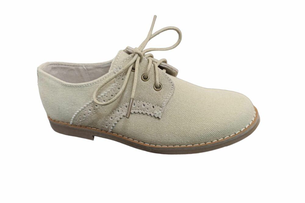 BLUCHER DE LINO DETALLE ANTELINA BEIGE