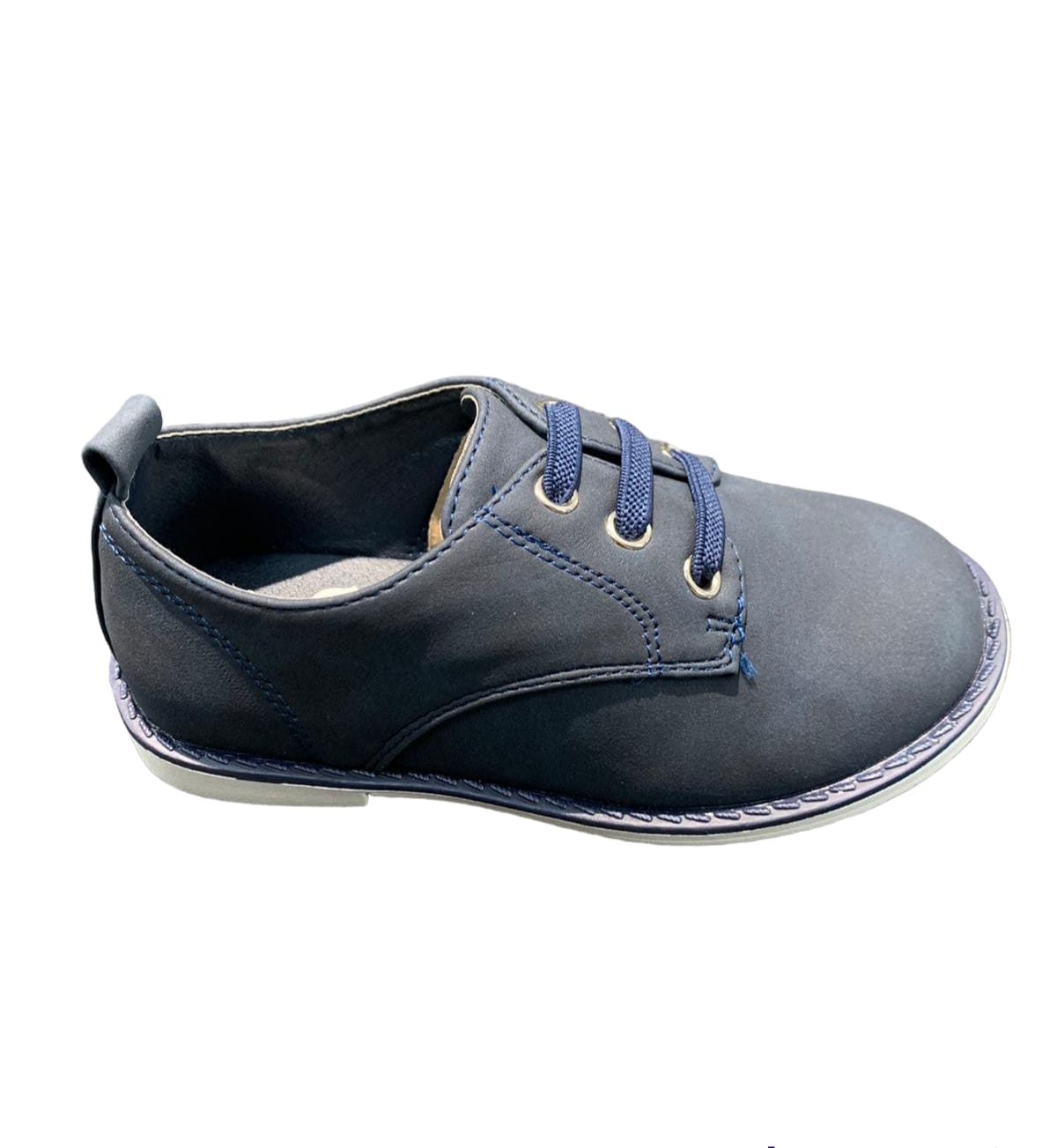 BLUCHER DE CORDONES ELÁSTICOS MARINO