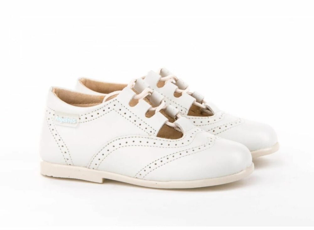 ZAPATO INGLESITO ANGELITOS BLANCO (FABRICACIÓN ESPAÑOLA)