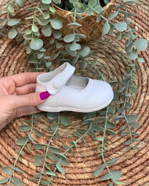 MERCEDITA DE VELCRO NIÑA BLANCO