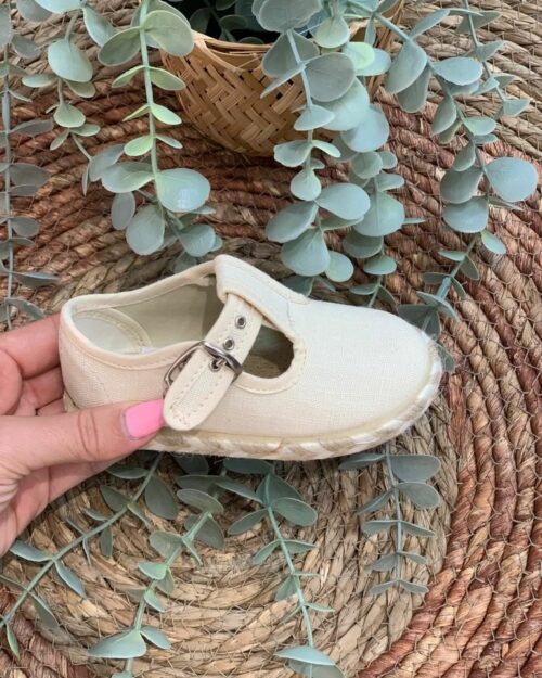 PEPITO LONA DE ESPARTO DE NIÑO BEIGE