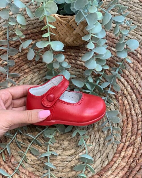 MERCEDITA DE VELCRO NIÑA ROJO