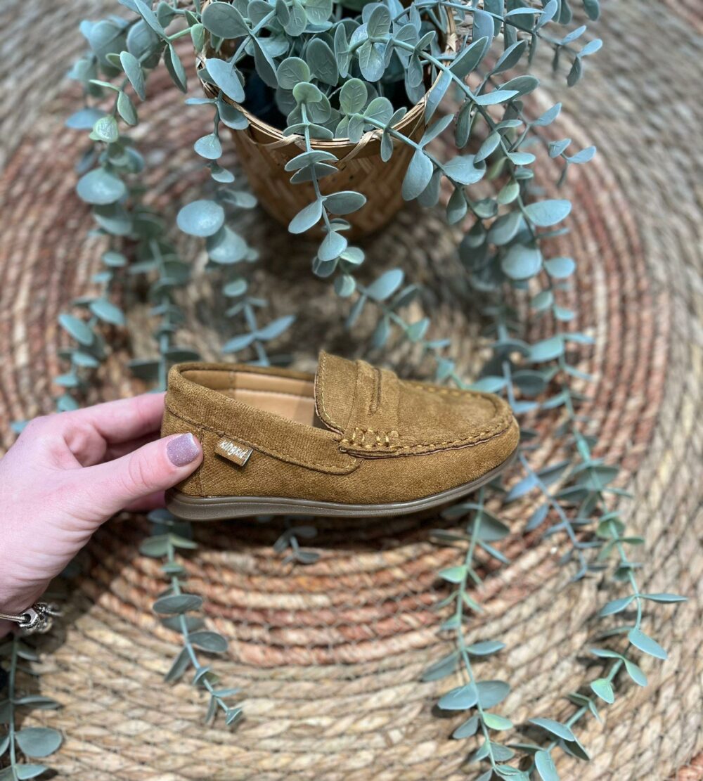 Mocasin niño clik camel