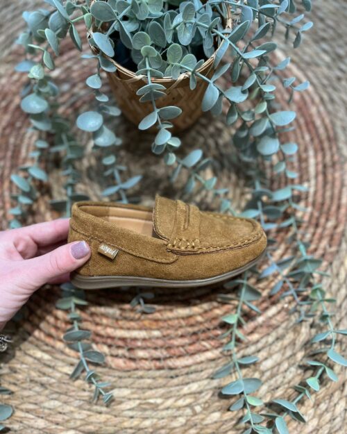 Mocasin niño clik camel