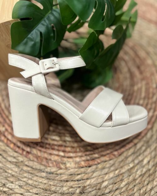 Tacón de 9cm y medio de tacón beige - ANGELES