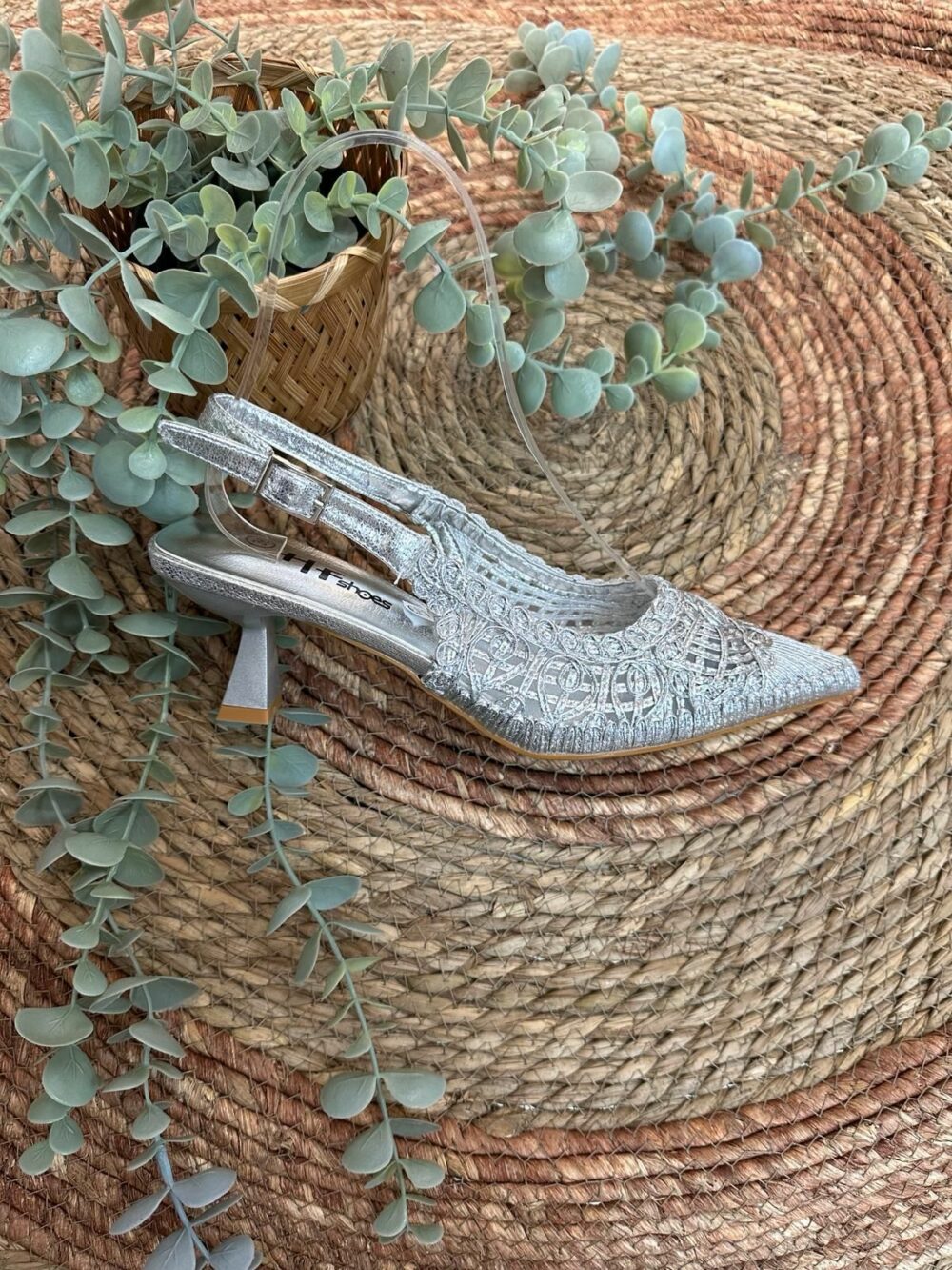 Stiletto 6cm y medio de tacón plata - LUCIA