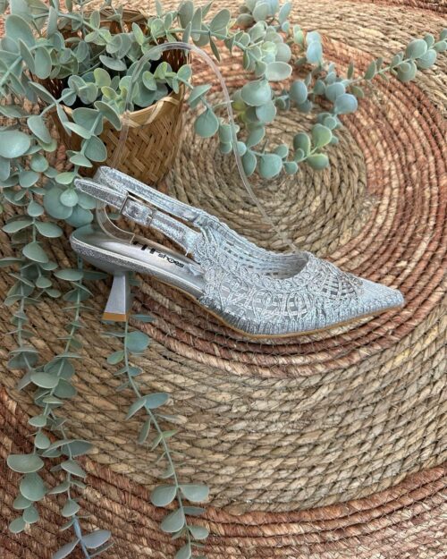 Stiletto 6cm y medio de tacón plata - LUCIA