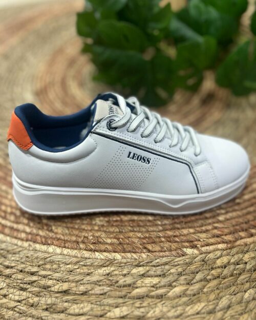 Deportiva confortable caballero blanco- PABLO