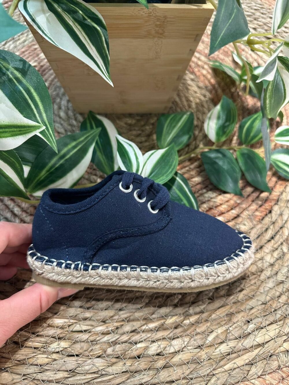 Espartina de cordones niño azul marino