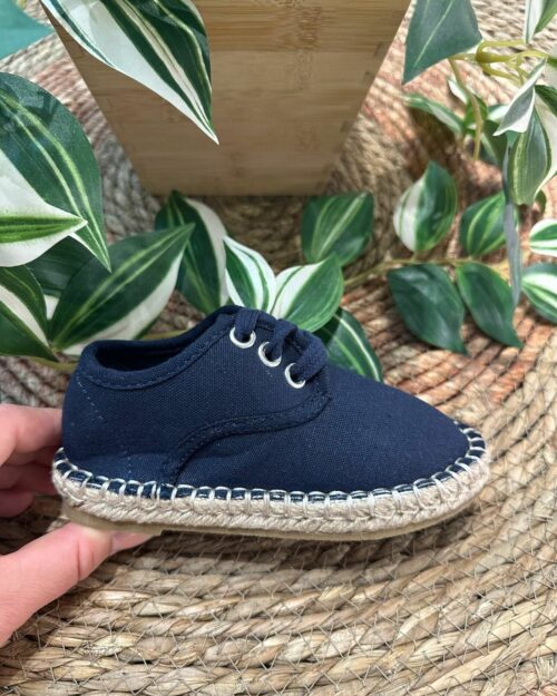 Espartina de cordones niño azul marino