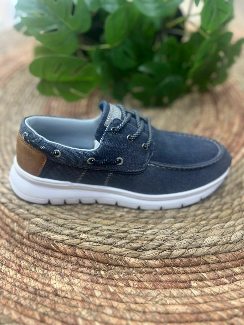 Calzado caballero confortable cordones azul- ORIGINAL