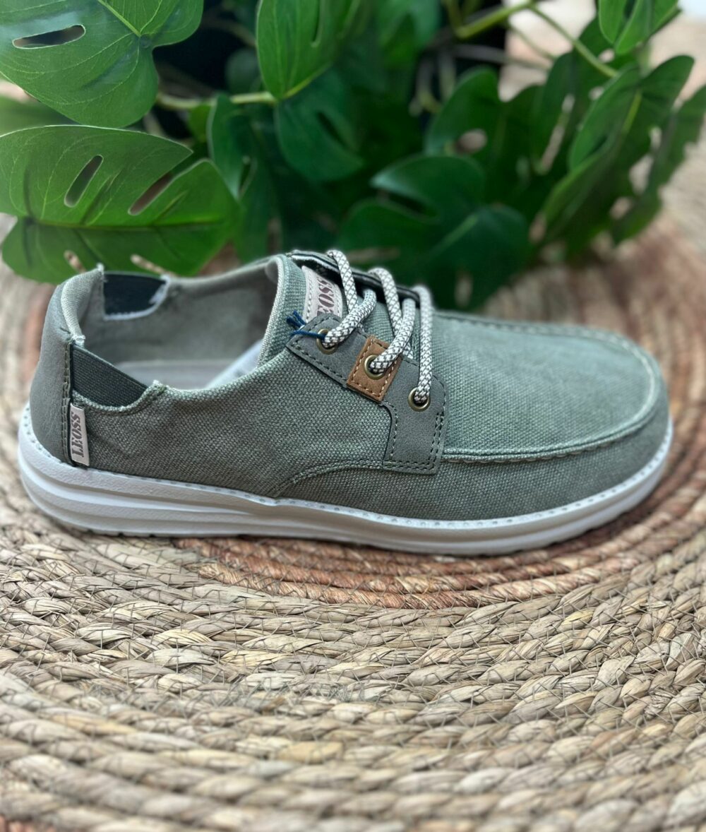 Calzado caballero confortable cordones verde-MARCOSS