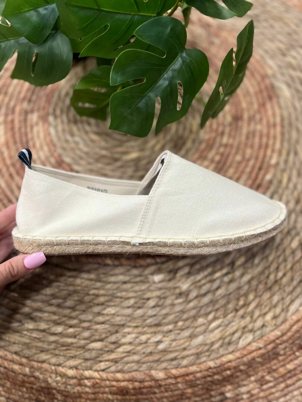 Espartera caballero bandera trasera beige
