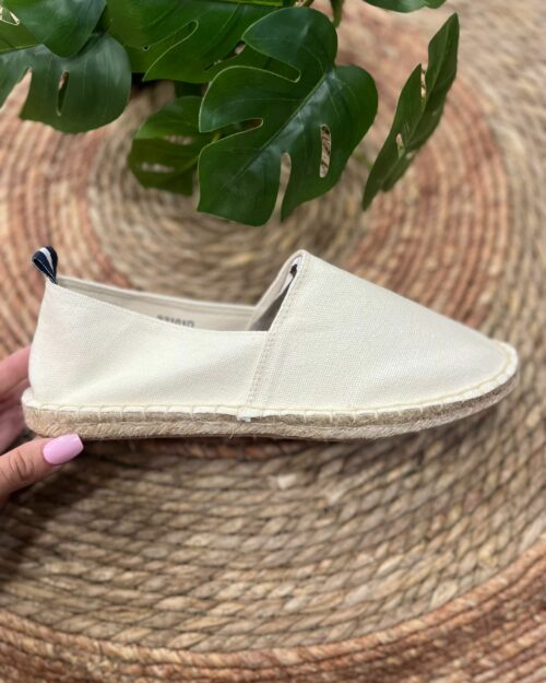 Espartera caballero bandera trasera beige