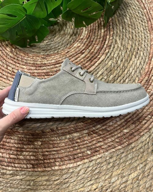 Deportiva confortable elastico lateral beige