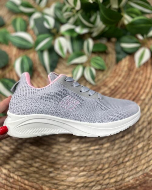 Deportiva gris y rosa- SUIZA