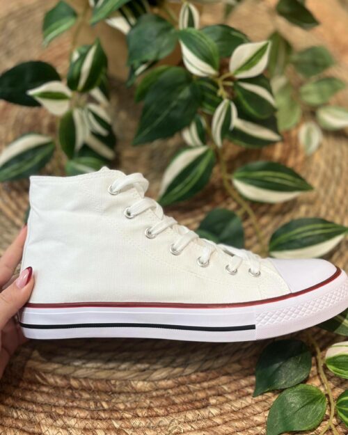 Bota deportiva blanca de hombre lona - MANUEL