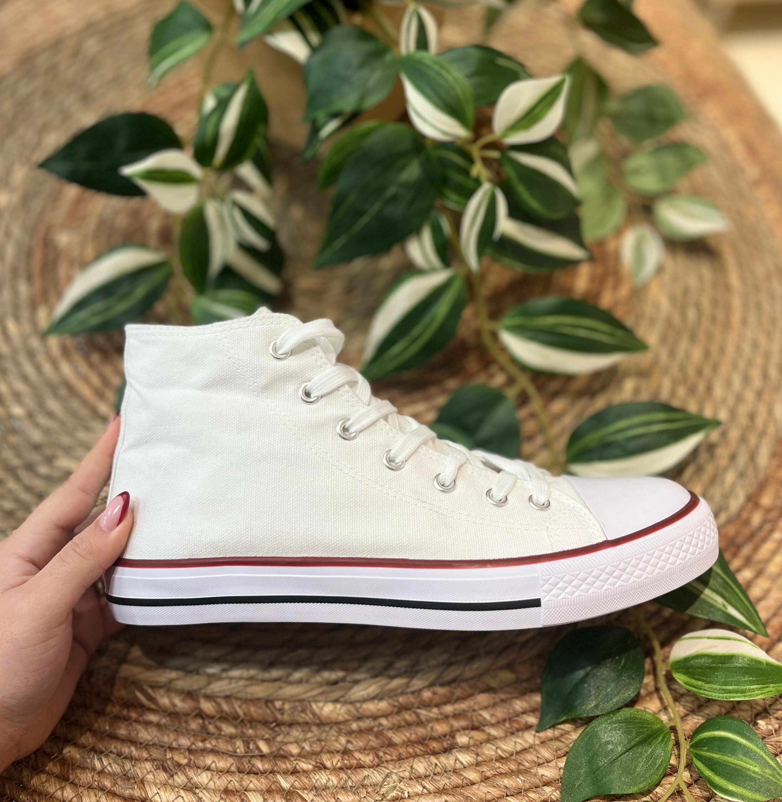 Bota deportiva blanca de hombre lona - MANUEL