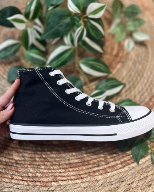 Bota deportiva negra de hombre lona - MANUEL