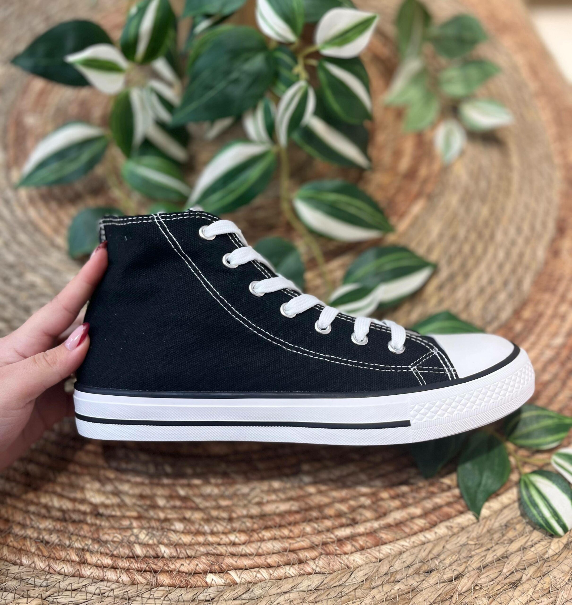 Bota deportiva negra de hombre lona - MANUEL